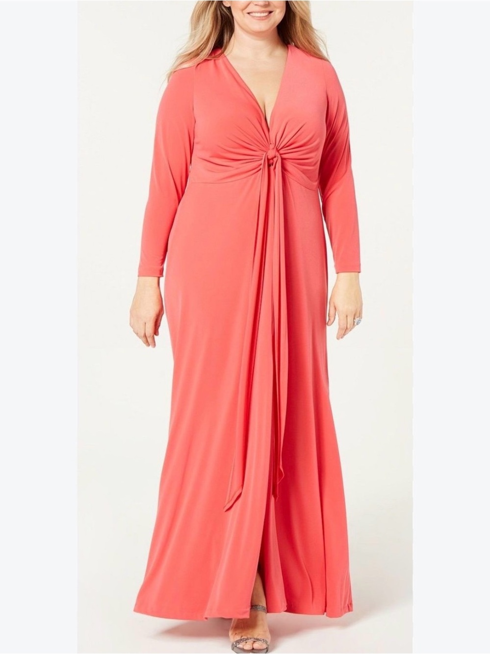 Calvin Klein women’s plus size twist front maxi gown